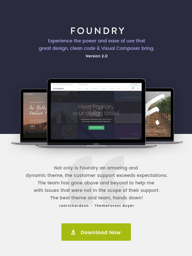 Foundry v.2.1.9 – Multipurpose Multi-Concept WordPress Theme Download