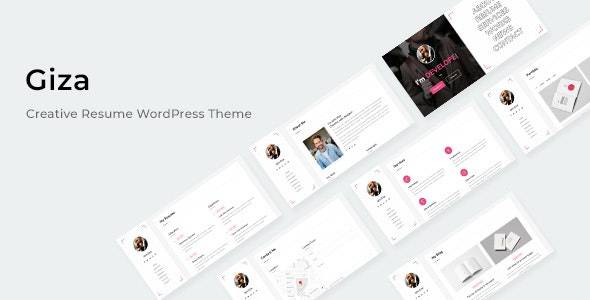 Giza v.1.0.0 – Creative Resume WordPress Theme Download