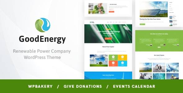 Good Energy – v1.7.4 Ecology & Renewable Power Company WordPress Theme Download