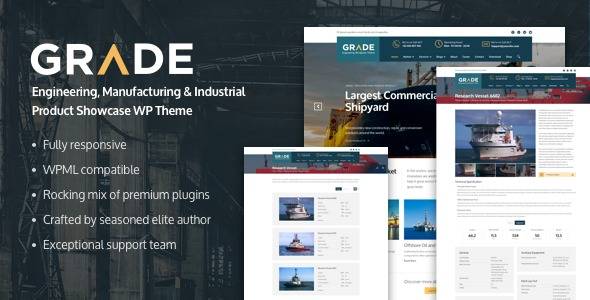 Grade v.2.0.5 – Engineering Manufacturing & Industrial Product WordPress Theme Download