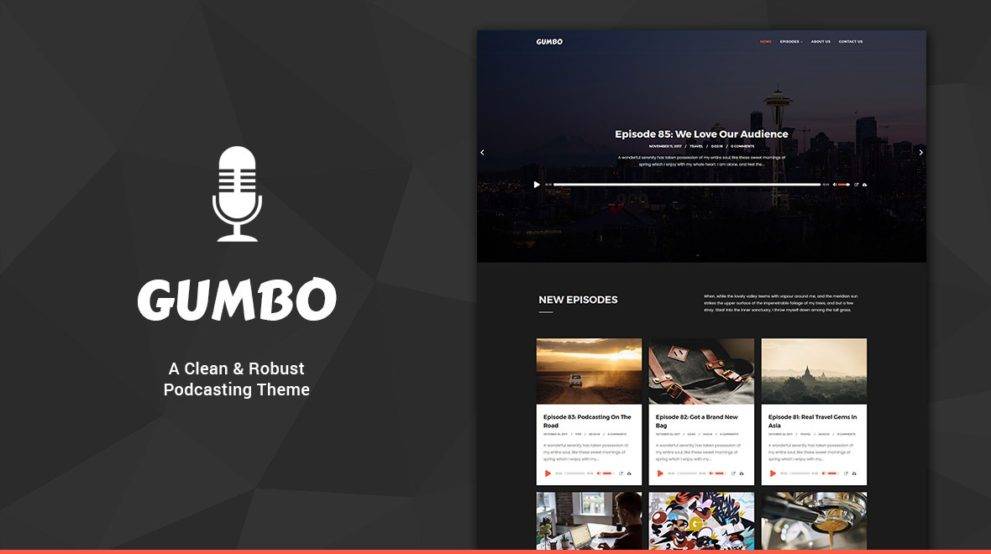 Gumbo WordPress Podcast Theme v1.4.8 Download