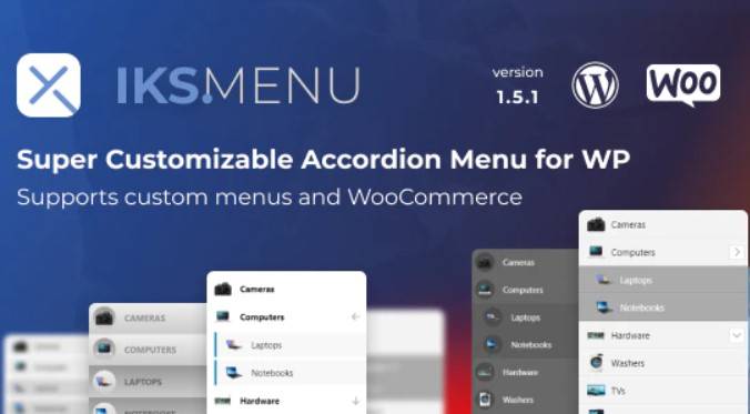 Iks Menu v1.8.3 – Super Customizable Accordion Menu for WordPress Download