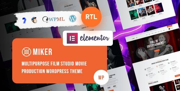 Miker – v1.0.0 Movie and Film Studio WordPress Theme Download