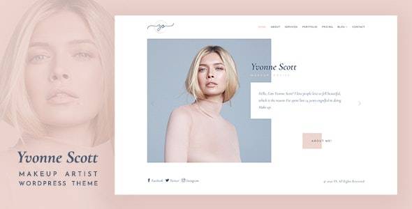 Yvonne – v.1.0 Makeup Artist WordPress Theme Download