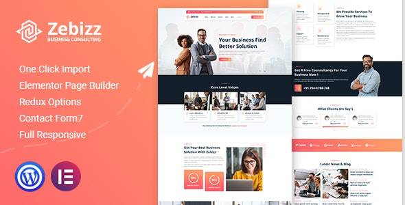 Zebizz – v1.5 Business Consulting WordPress Theme Download