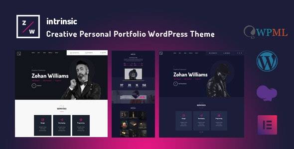 Intrinsic – Creative Personal Portfolio WordPress Themes v2.0.0