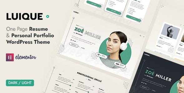 Luique v1.2.2 – Personal Portfolio WordPress Theme (Updated)