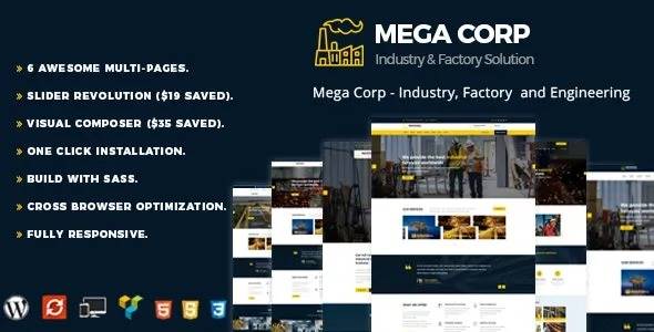 MegaCorp v2.3 – Industry & Factory WordPress Theme