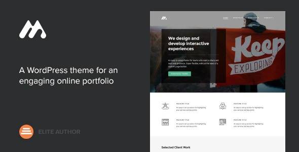 Meth v2.2.1 – Minimal One Page Portfolio WordPress Theme Download