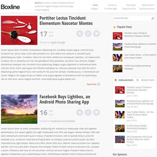 Boxline WordPress Theme