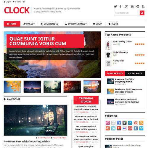 Clock WordPress Theme