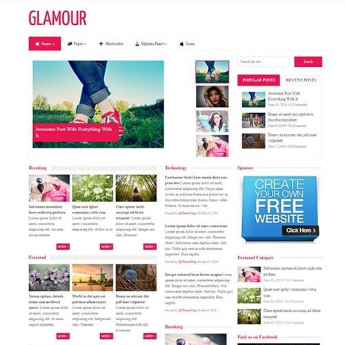 MyThemeShop Glamour WordPress Theme v.2.1.2 Download