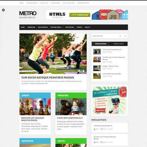 MyThemeShop Metro WordPress Theme v1.3.1 Download