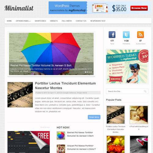 MyThemeShop Minimalist WordPress Theme v1.3.2 Download