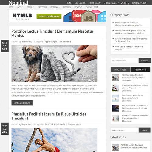 Nominal WordPress Theme