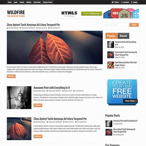 MyThemeShop Wildfire WordPress Theme v1.1.2 Download