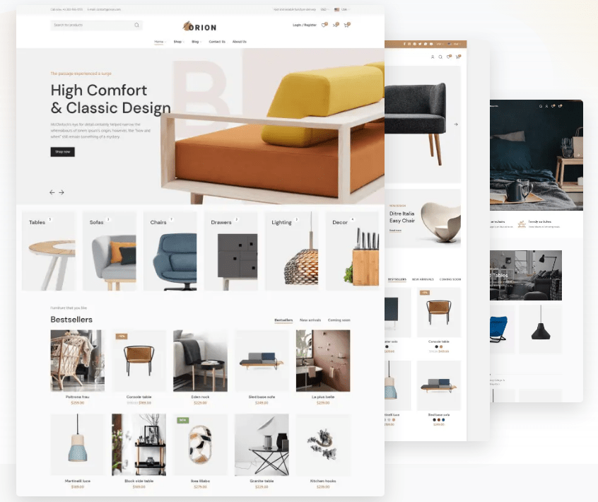 Orion v.1.3.0 – Furniture Handmade and Decor eCommerce WordPress Theme Download