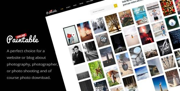 Paintable v.2.4 – Photography Blog and Photos WordPress Theme Download