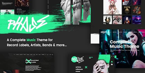 Phase v1.7.9 – Music WordPress Theme for Record Labels and Artists Download