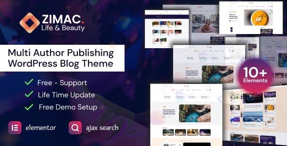 Zimac – v1.0 Multi Author Publishing WordPress Theme Download