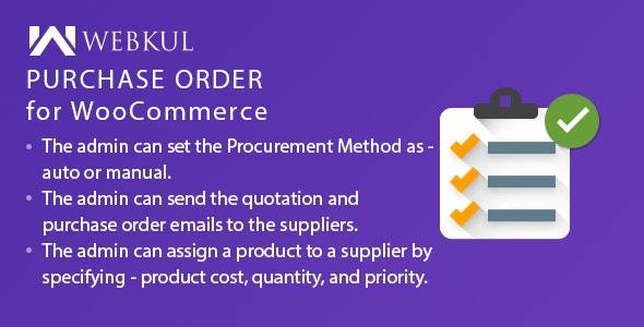 Purchase Order Plugin for WooCommerce v1.1.1