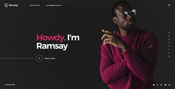 Ramsay v.1.0 – Personal CVResume WordPress Theme Download