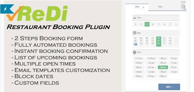 ReDi Restaurant Booking plugin for WordPress Download