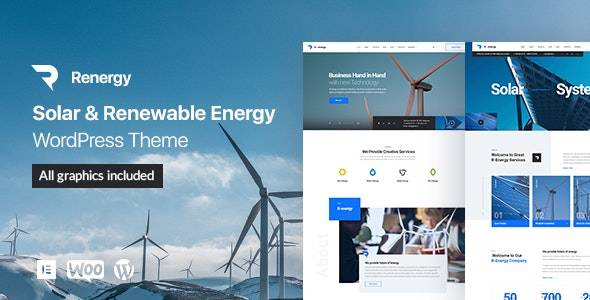 Renergy v.1.1.1 – Solar and Renewable Energy WordPress Theme Download