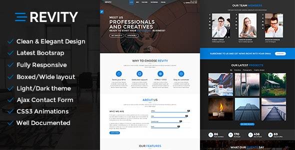 Revity v.1.2.4 – One page WordPress Theme Download