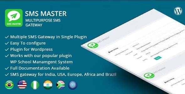 SMSmaster Multipurpose SMS Gateway for Wordpress Download