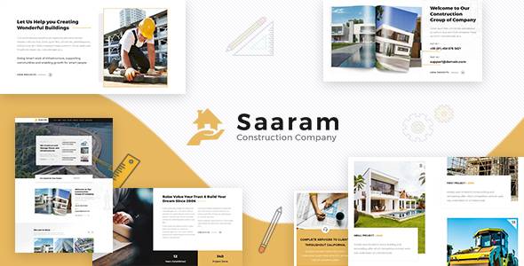 Saaram – v1.6 Architect & Building WordPress Theme Download