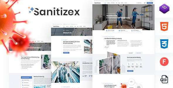 Sanitizex WordPress theme