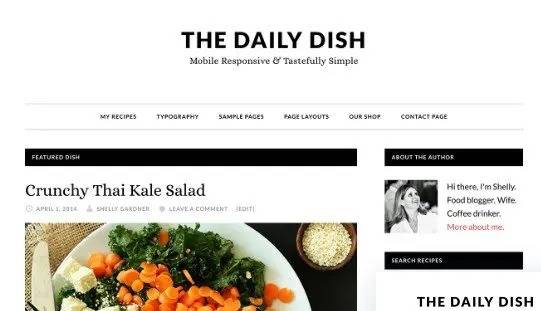 StudioPress Daily Dish Pro v2.0.0 Genesis WordPress Theme Download