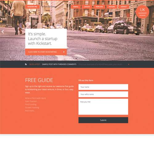 Kickstart Pro Wordpress theme