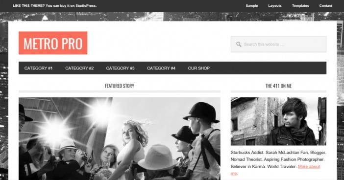 Metro wordpress theme