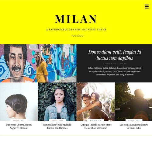 StudioPress Milan Pro Genesis WordPress Theme v1.1 Download