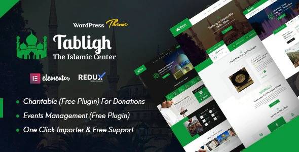 Tabligh – v1.0 Islamic Institute & Mosque WordPress Theme Download