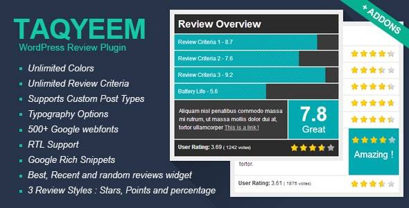 Taqyeem v2.7.0 – WordPress Review Plugin Download