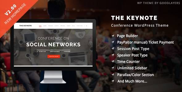 The Keynote v2.3.1 – Conference Event Meeting WordPress Theme Download