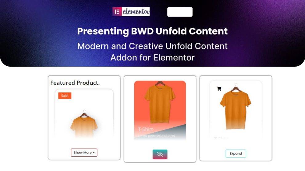 Unfold Content Addon For Elementor v1.0.0