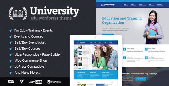 University – v.2.1.5 Education Event and Course WordPress Theme Download