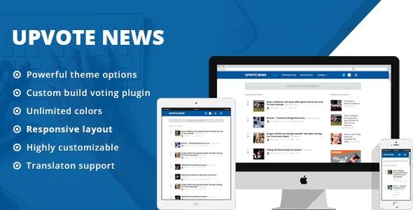 UpVote – Social Bookmarking WordPress Theme v2.2.2