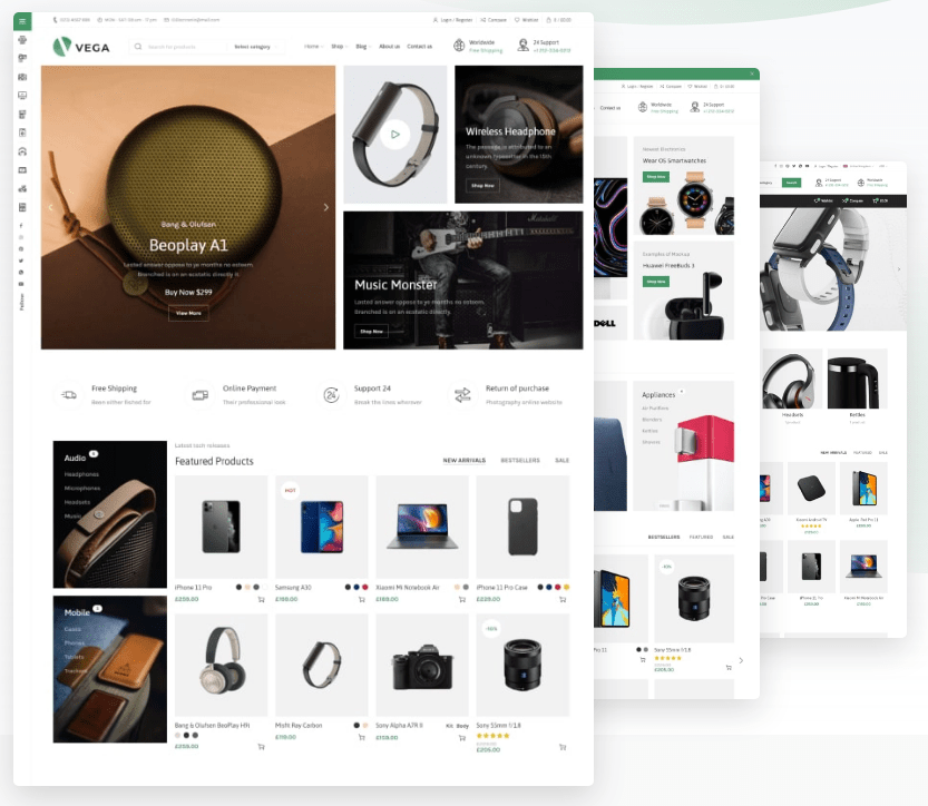 Vega v.1.3.0 – Electronics Gadgets and Accessories eCommerce WordPress Theme Download