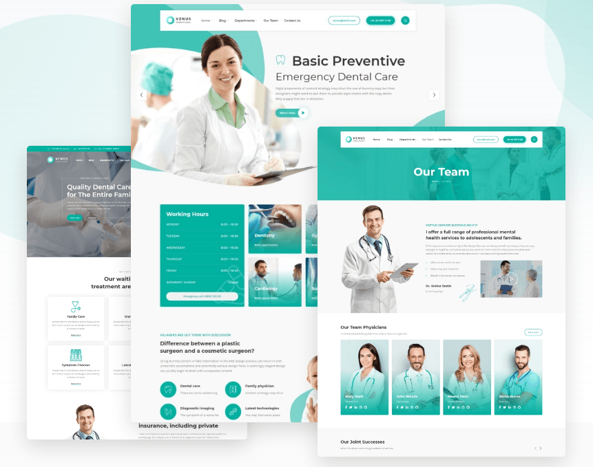 Venus v.1.3.0 – Modern Medicine and Clinics WordPress Theme Download