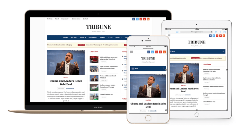 WPZoom Tribune WordPress Theme v4.2.7 Download