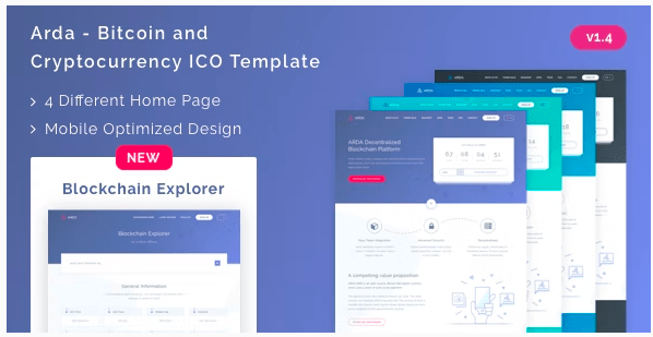 Arda v1.4 – Bitcoin and Cryptocurrency ICO HTML Template