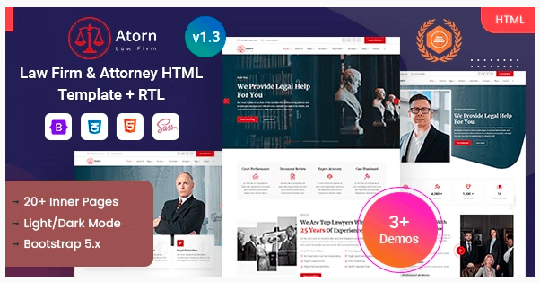 Atorn v1.2 – Law Firm & Attorney Website Template