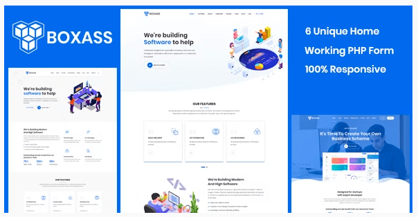 Boxass - Startup Landing Page Template