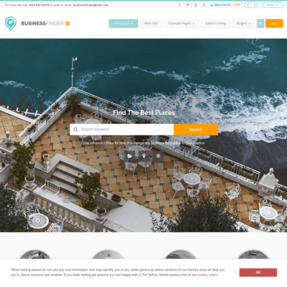 BusinessFinder WordPress Theme