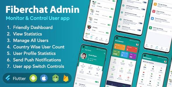 Fiberchat ADMIN App v1.0.18 – Android & iOS Control & Monitor Fiberchat User Whatsapp Clone App Download